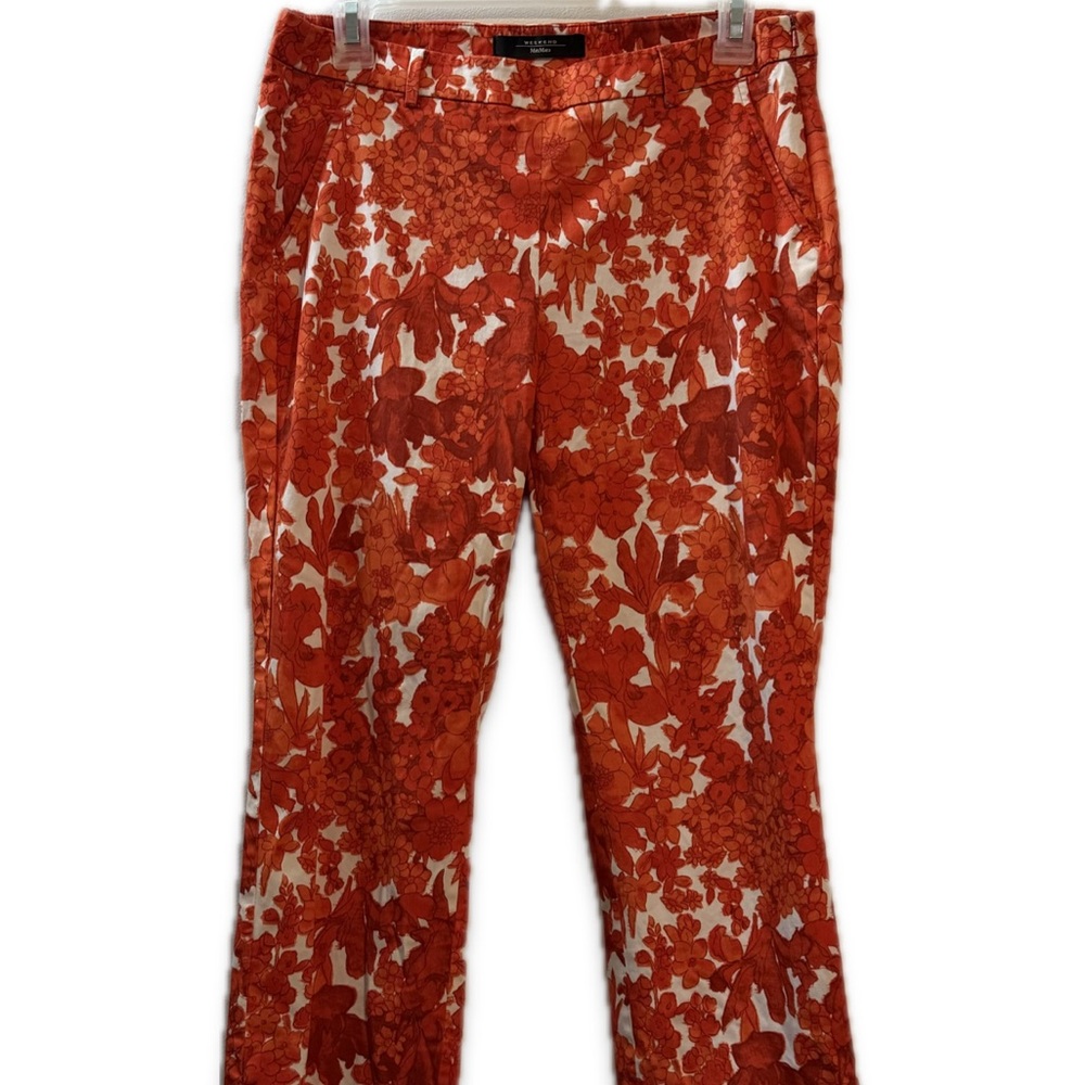 MaxMara Weekend Floral Low rise Capris Pants Size 8